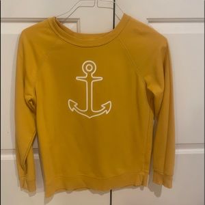 yellow anchor old navy crewneck